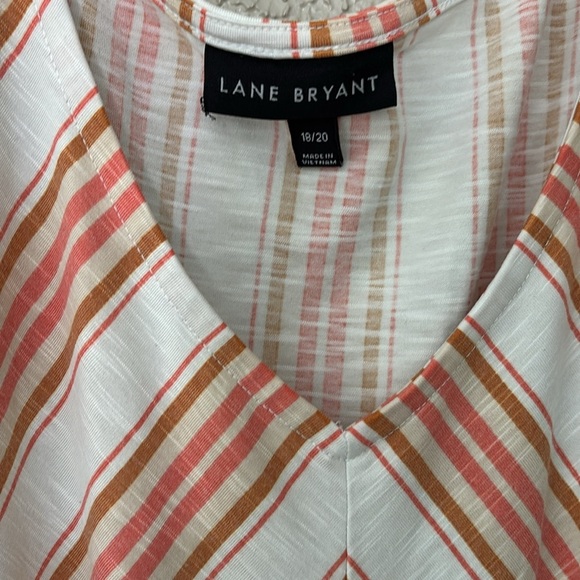 Women’s Plus Size Lane Bryant Short Flutter-Sleeve Striped Maxi Dress 18/20 2X - Picture 2 of 8